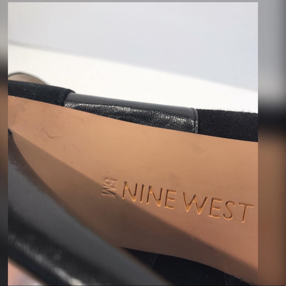 Nine West Strappy Black Heels sz 5M - Picture 7 of 8